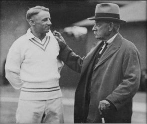 Charles Bannerman, 20 August 1930 at the Sydney Cricket Ground with Donald Bradman  who scored 452 not out in the Sheffield Shield  against
 Queensland