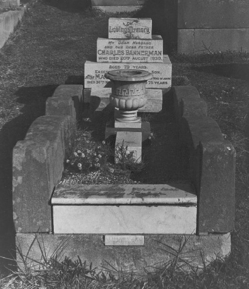 Grave of Charles and Mary Ann Bannerman at Randwick General Cemetery