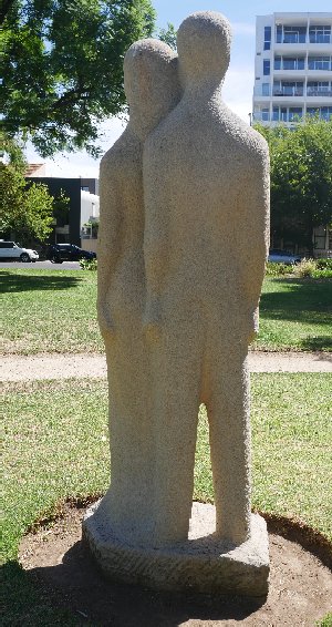 Berend Van der Struick's scuplture The Couple in Adelaide