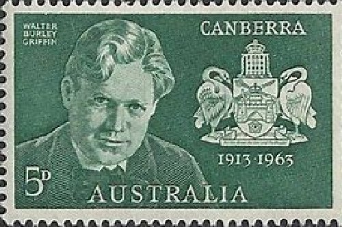 Walter Burley Griffin on Australian Postage Stamp