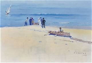 Fishermen at Coogee by Elioth Gruner (1913)