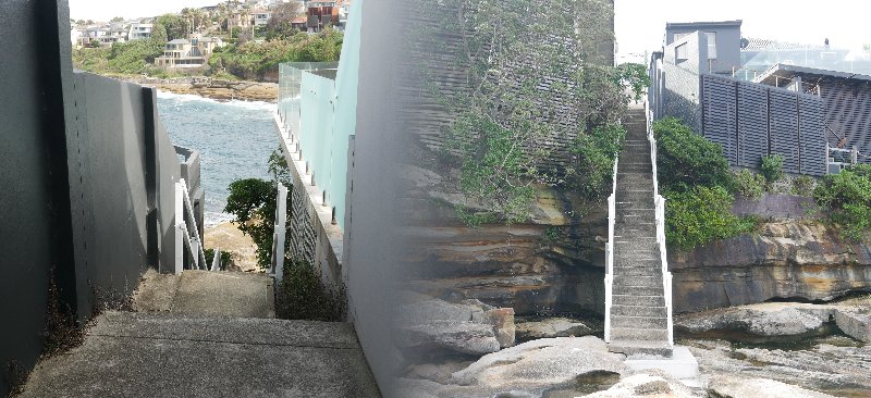 Stairway leading down from Liguria Street to Lurline Bay
